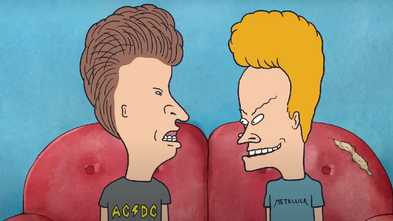 Beavis and Butthead share a look