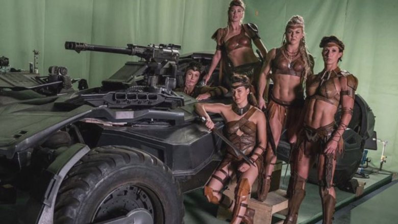 Amazons on the set of Justice League