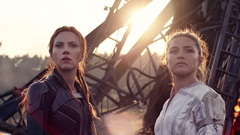 Natasha Romanoff and Yelena Belova looking up