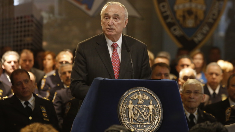 Bill Bratton speaking at a podium