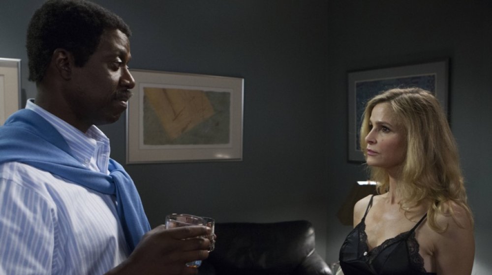 Kyra Sedgwick as Madeline Wuntch and Andre Braugher as Raymond Holt on Brooklyn Nine-Nine