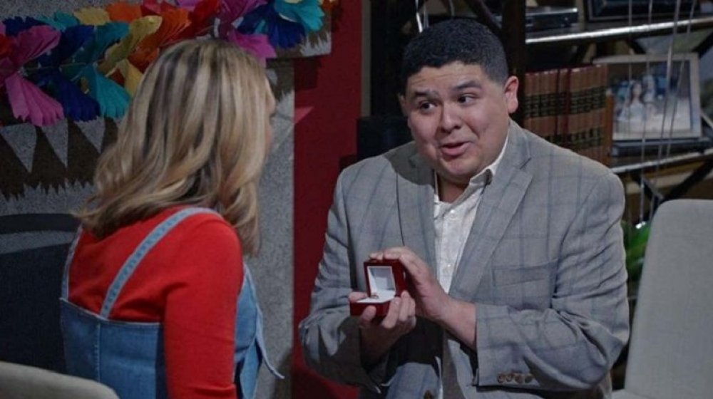 Hillary Ann Matthews and Rico Rodriguez as Sherry and Manny on Modern Family