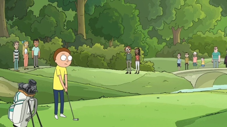 Morty Smith golfing