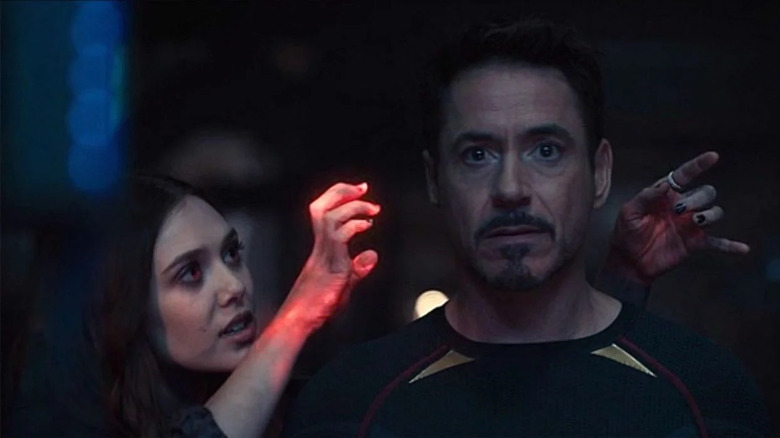 Scarlet Witch controls Tony Stark