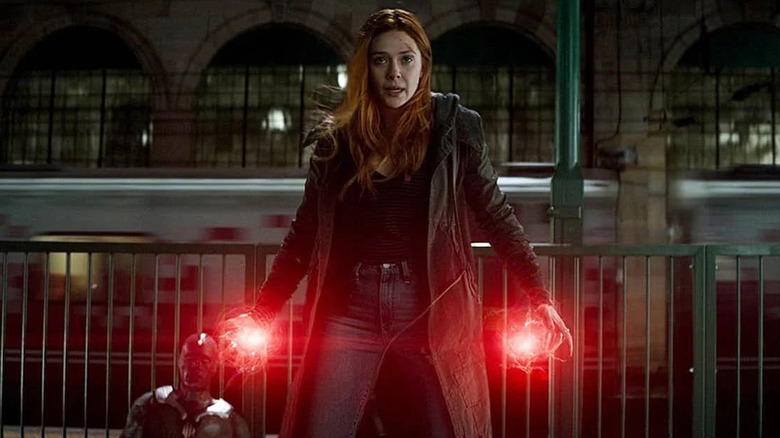 Scarlet Witch protects Vision