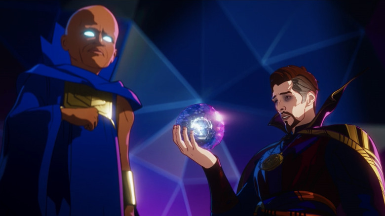 The Watcher and Dr. Strange between universes