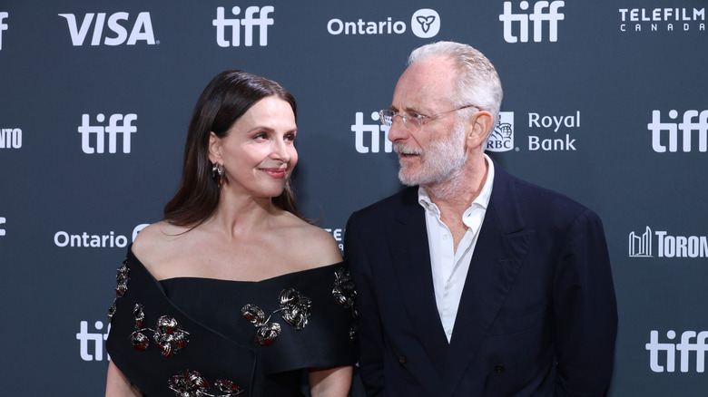 Juliette Binoche and Uberto Pasolini at premiere