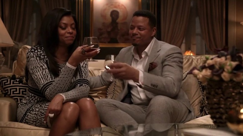 Cookie and Lucious drinking