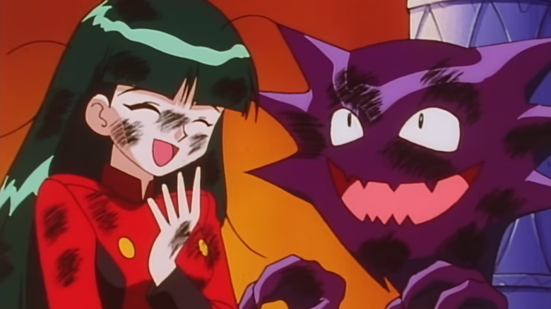 Sabrina laughing with Haunter