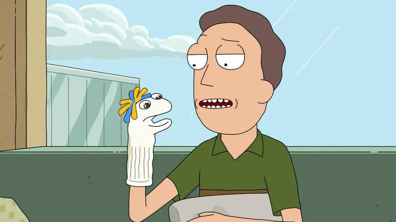 Jerry Smith with a sock puppet