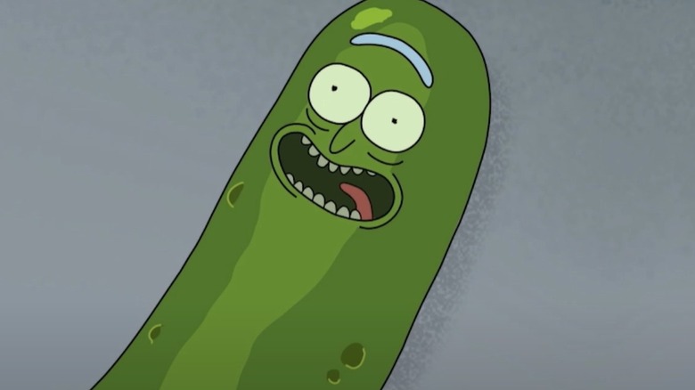 Pickle Rick talking