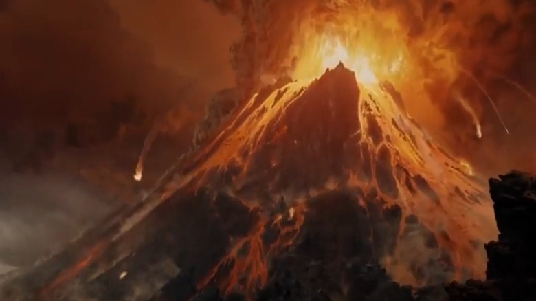 Mount Doom erupting