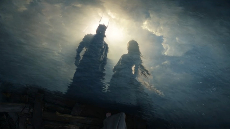 Halbrand and Galadriel's royal reflections in the water