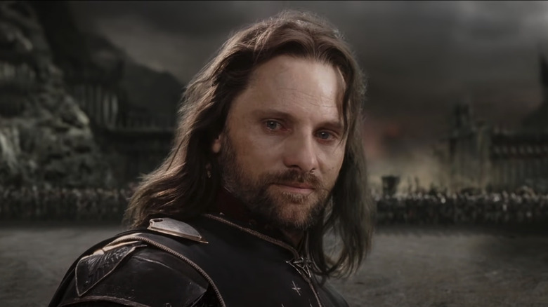 Aragorn in front of the Black Gate