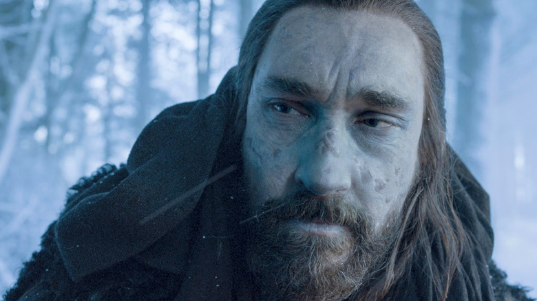 Benjen Stark looking suspicious