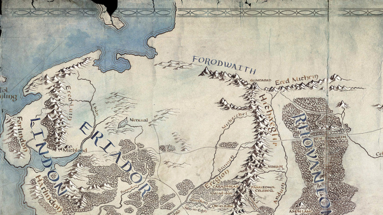 A portion of the map of Middle-earth