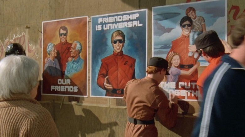 Visitors' propaganda posters