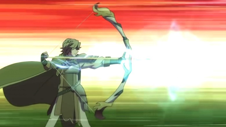 Itsuki using the legendary bow