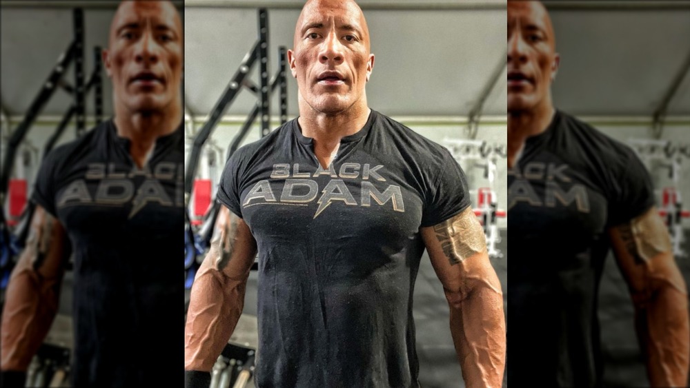 Dwayne Johnson posing