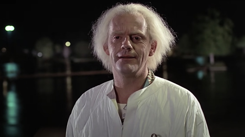 Doc Brown smirking