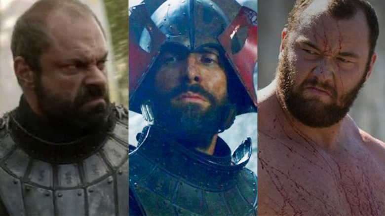 Conan Stevens, ian Whyte and Hafþór Júlíus Björnsson as The Mountain