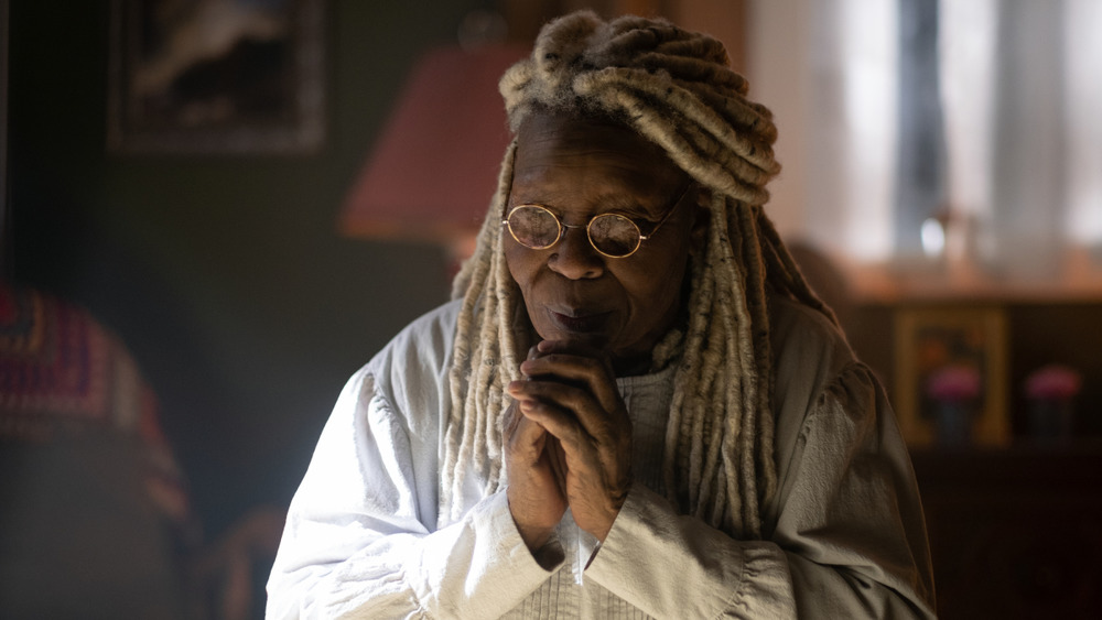 Mother Abagail (Whoopi Goldberg) prays on The Stand