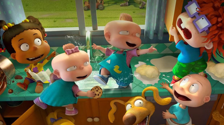 The Rugrats in the kitchen