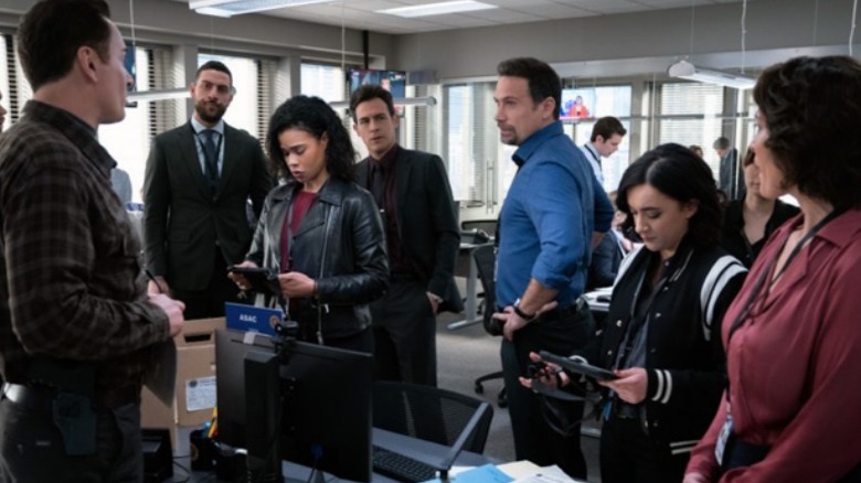 The cast of FBI at their office