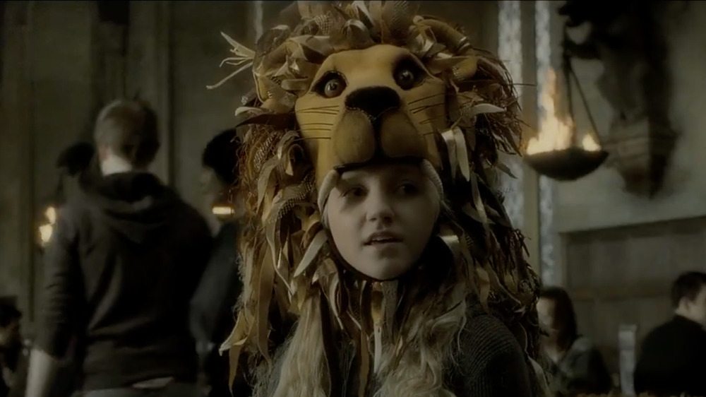 Evanna Lynch Luna Lovegood lion headdress