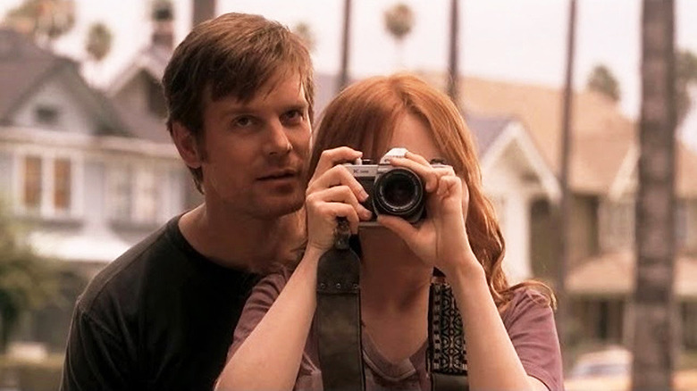 Claire and Nate Fisher with a camera on "Six Feet Under"