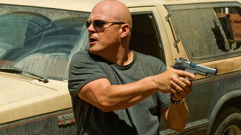 Vic Mackey with pistol in "The Shield" (2008)