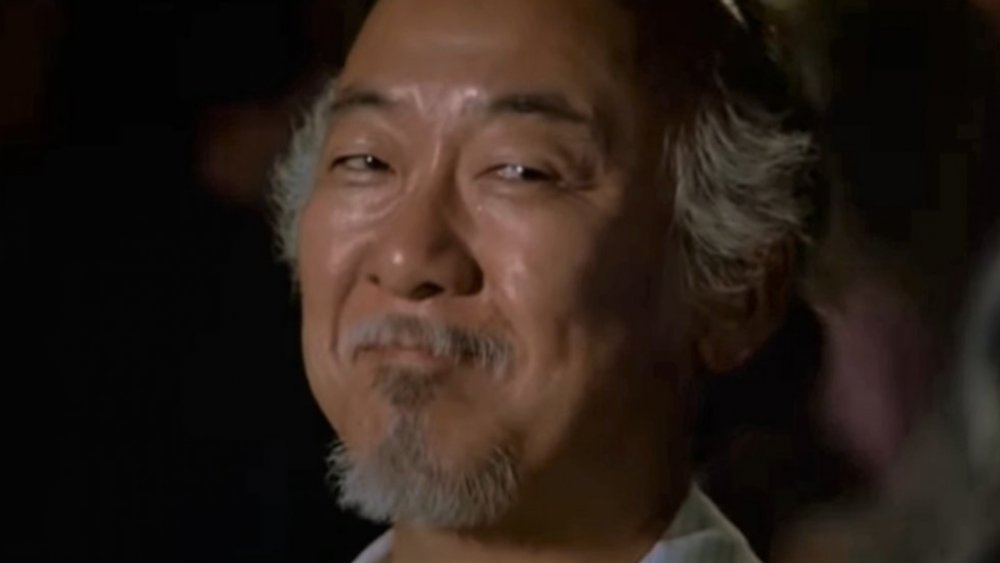 Pat Morita as Mr. Miyagi in The Karate Kid