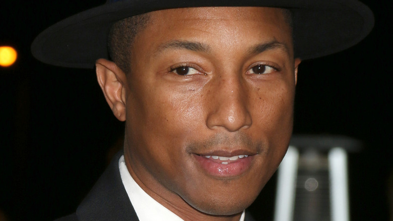 Pharrell Williams wearing a hat 