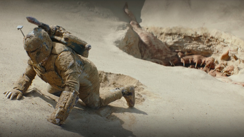 Boba Fett escapes the sarlacc in The Book of Boba Fett