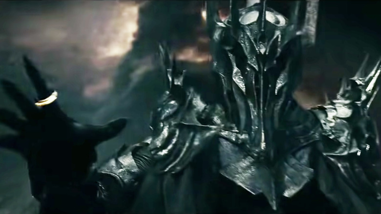 Sauron wearing armor