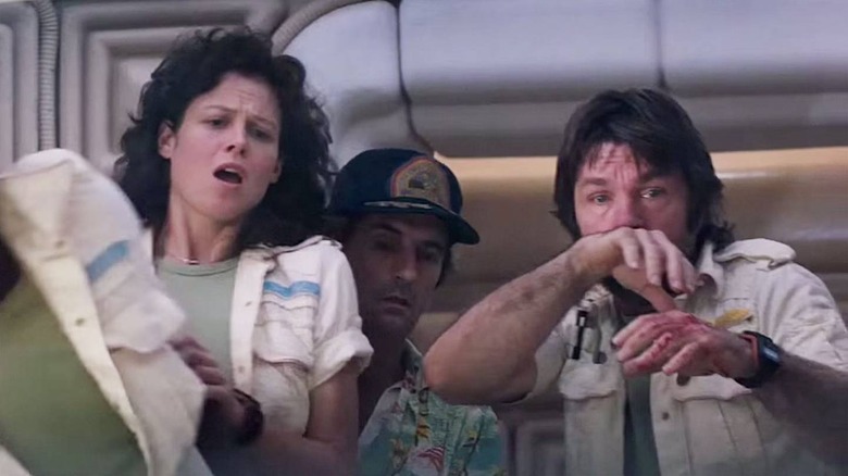 Nostromo crew reacting to chestburster