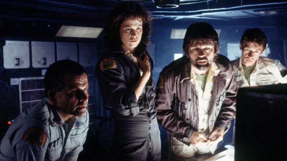 Ian Holm, Sigourney Weaver, Tom Skerrit, and John Hurt in Alien