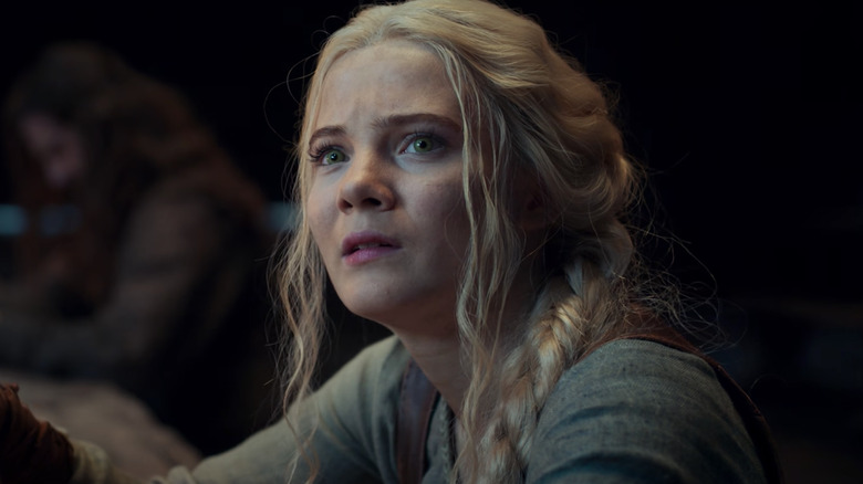 Freya Allan playing Ciri