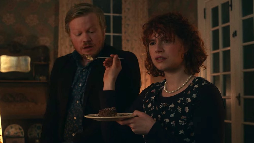 Jesse Plemons and Jessie Buckley in I'm Thinking of Ending Things