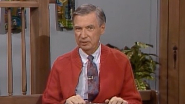 Mr. Rogers looking serious