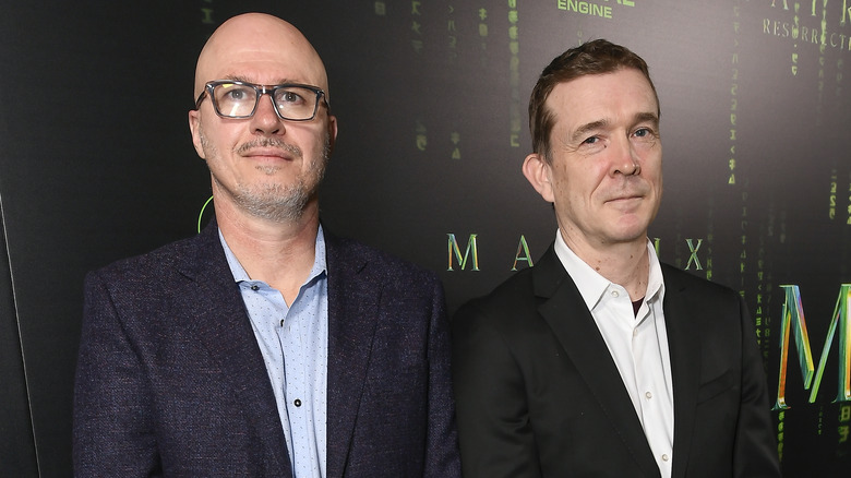 Aleksandar Hemon and David Mitchell at The Matrix Resurrections premiere