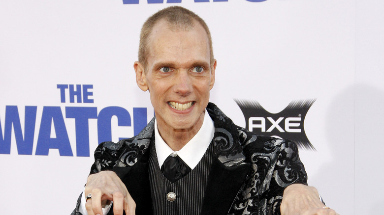 Doug Jones pretending to snarl at film premiere