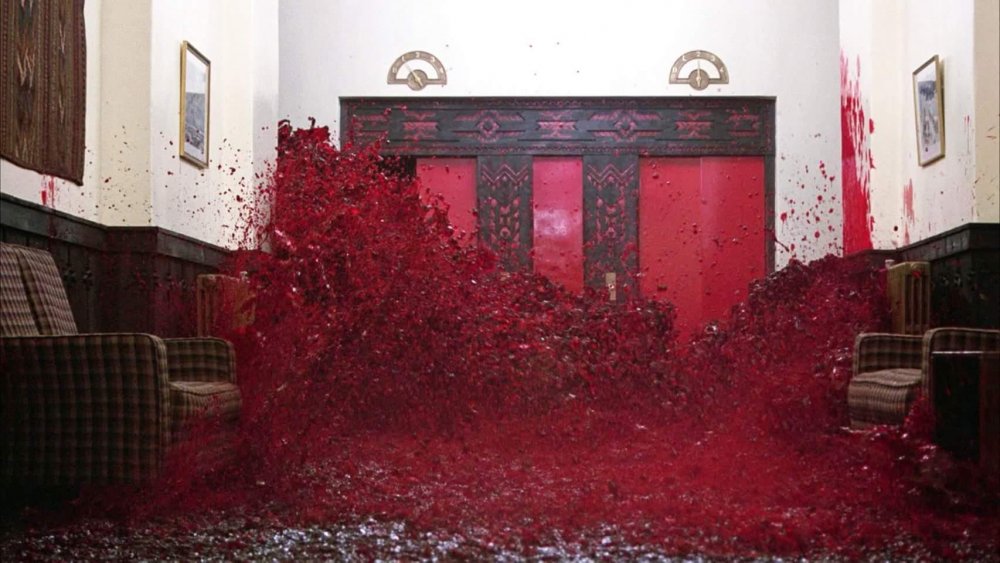 The bloody elevator scene from The Shining