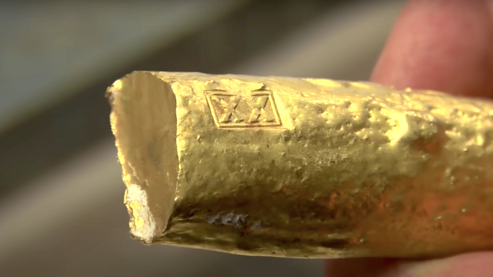 Gold bar from shipwreck on pawn stars