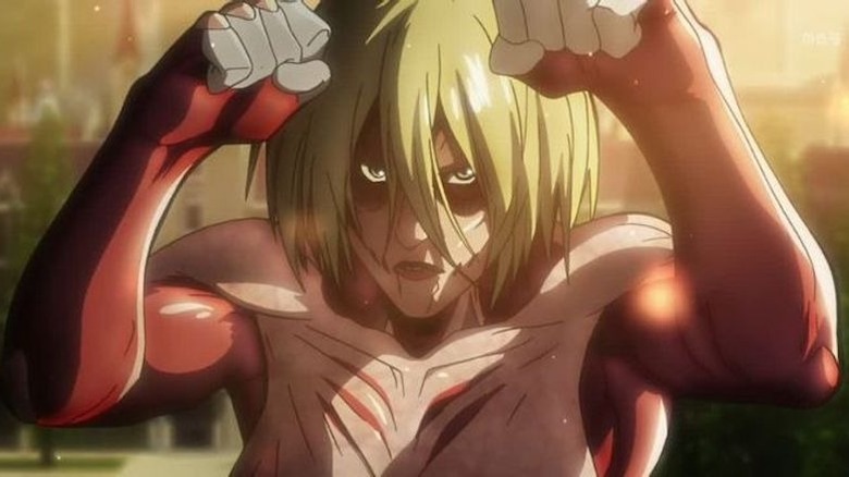 Female Titan fists up