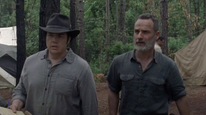 Eugene and Rick on The Walking Dead