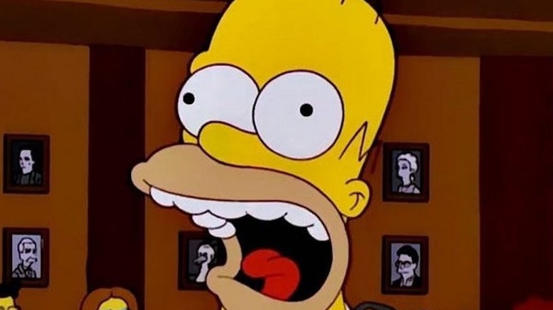 Homer Simpson screaming in terror