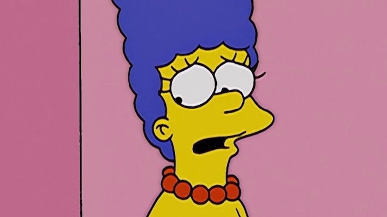 Marge Simpson worried