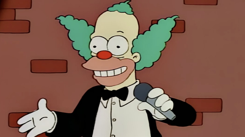 Krusty the Clown performing onstage