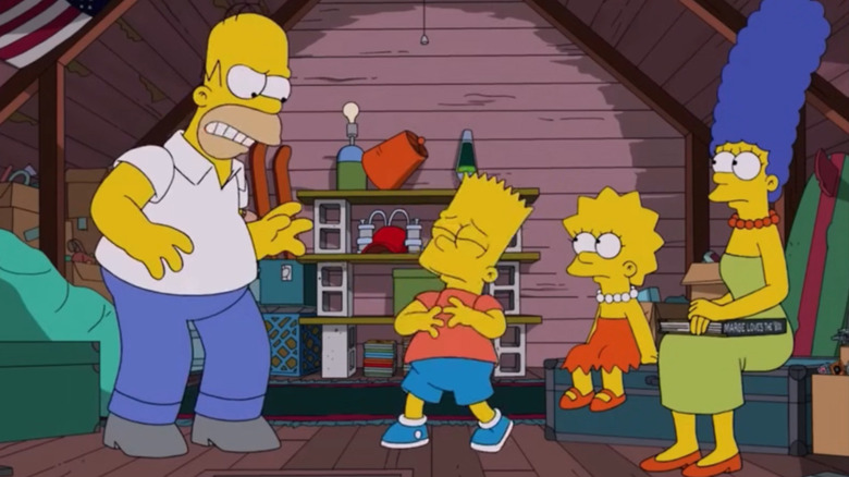 Homer About to Strangle Bart